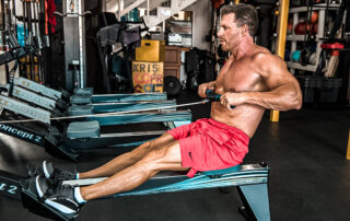 Warming up on a Concept 2 Rowing Machine