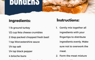 Feta Basil Turkey Burger